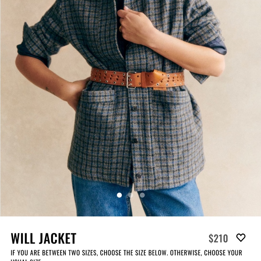 Will Jacket - Gray Checkered by Sézane